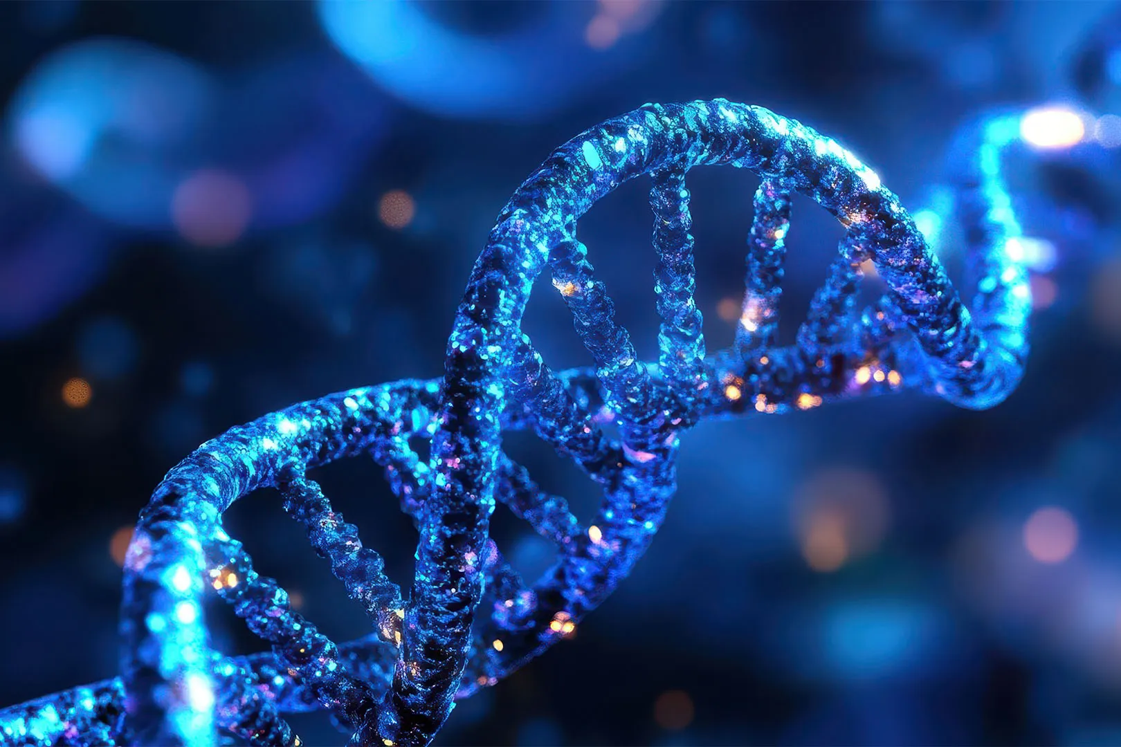 A stylized rendering of a DNA strand