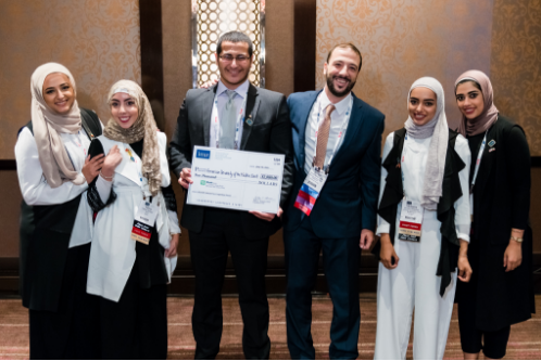 Students from American University of the Middle East