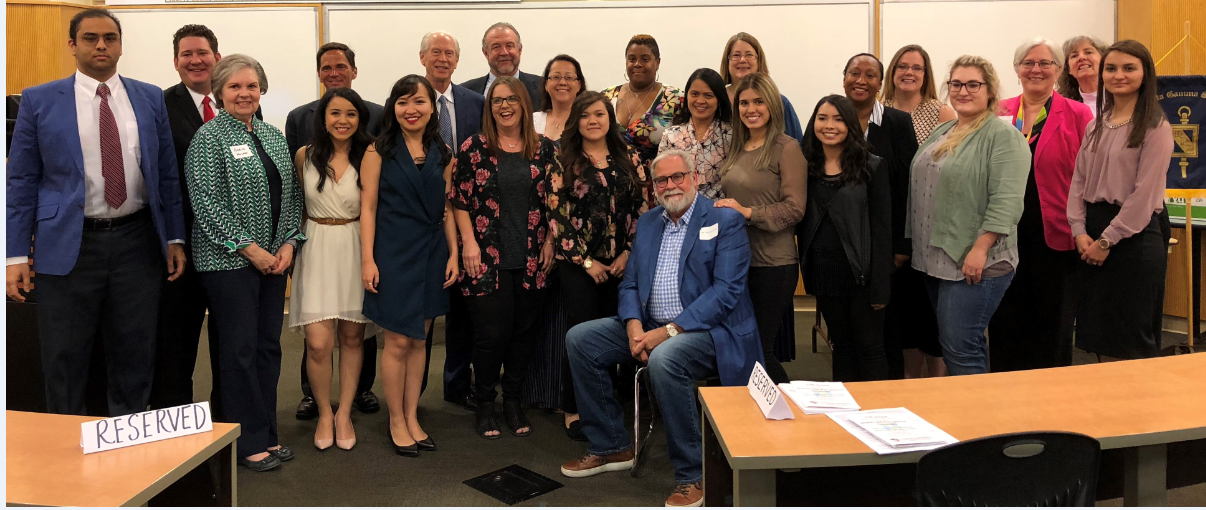 A group of students at UT Permian Basin's recent awards reception