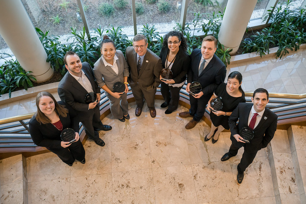Young Professional Leadership Experience participants meet with IMA President and CEO Jeff Thomson in Jacksonville, Fla., last year. Pictured left to right: Ashley Patterson, CMA; Reid Edwards, CMA; Xinyu Zhou, CMA; Jeff Thomson, CMA; Josephina Garcia, CMA; Zach Sumner; Xinyi Li, CMA; Konstantinos Avramiotis, CMA.