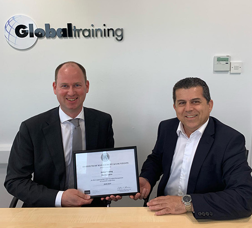 IMA welcomes Globaltraining as its newest CMA course provider. Pictured [from l. to r.]: Alain Mulder, director of IMA Europe operations; and Odysseas Christodoulou, CMA, CEO of Globaltraining and COO/Board Member of EDEX (Educational Excellence Corporation).