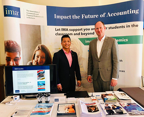 IMA at EAA. Pictured (from l. to r.): Bernardin Generalao, partner relations manager, DACH region; and Alain Mulder, director, IMA Europe operations.