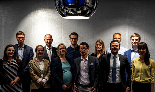 Honorees at the CMA graduation ceremony. Pictured [first row]: Marta Sudnikiewicz, IMA Europe operations coordinator; Eszter Toth; Nynke Hoekstra; Junzhe Ye; Christos Zarkos; Lydia Lagiou. Pictured [top row]: Peter Bouwhuis; Alain Mulder; Thomas Kroese; Anouk Ebbing; Rick Stobbe; Axel Kallstrom.