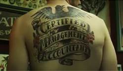 Still of the tattoo from the 30-second television commercial.