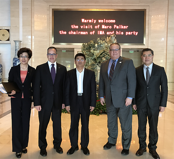Marc Palker and IMA Officials meeting with executives from China National Gold Group.