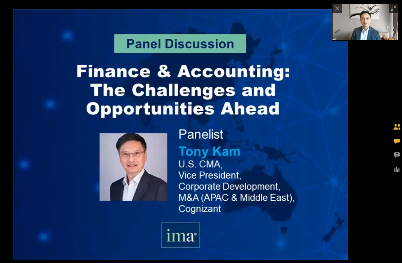 Tony Kam leads a panel on finance and accounting