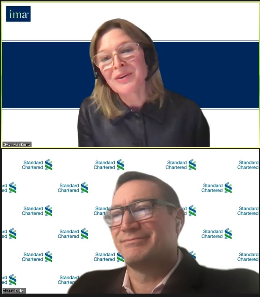 Gwen van Berne, CMA, CFO, RIPE NCC; and Shaun Taylor, CFO Americas and Head of Finance Europe & Americas, Standard Chartered lead a session