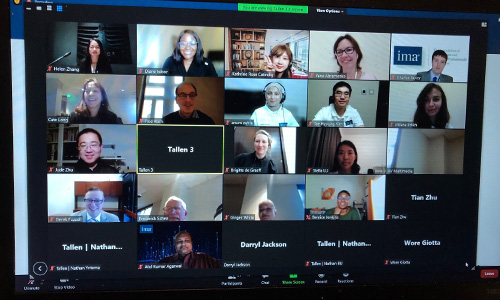 One screenshot from the VLC Zoom call.