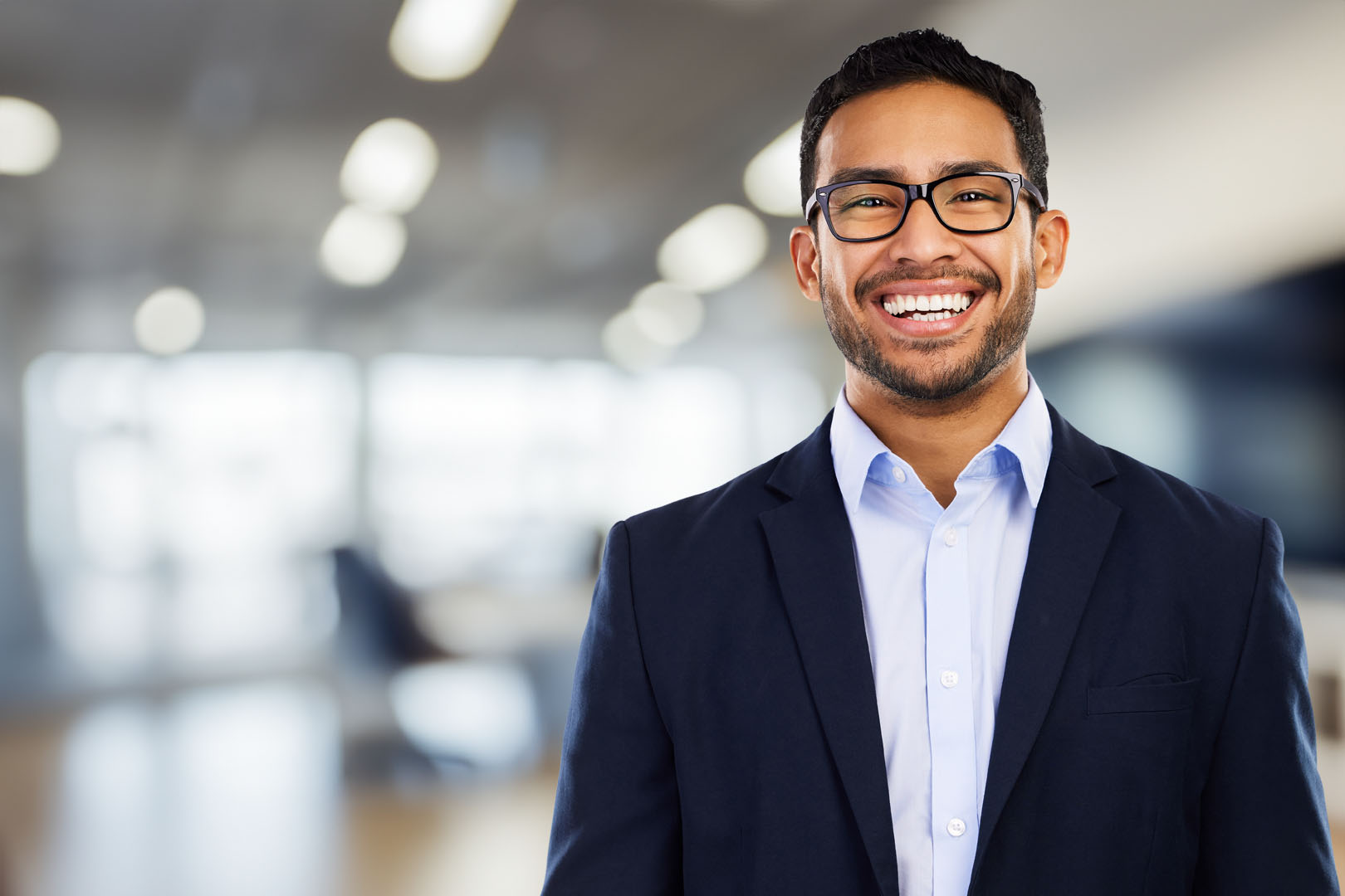 Man in suit jacket ready to learn