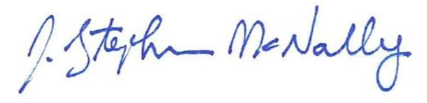 J. Stephen McNally signature