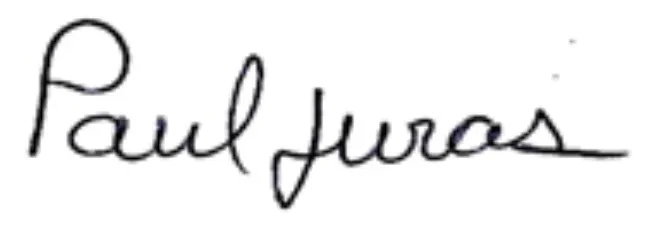 Dr. Paul Juras signature