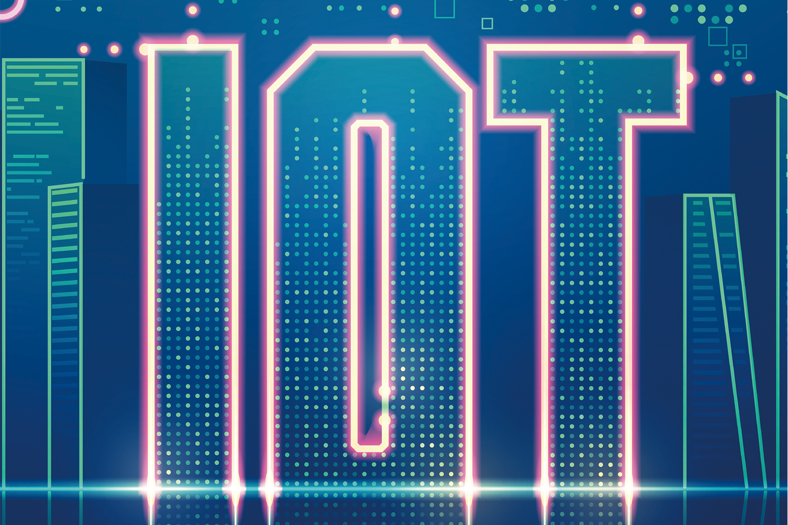 A graphic spelling out I O T