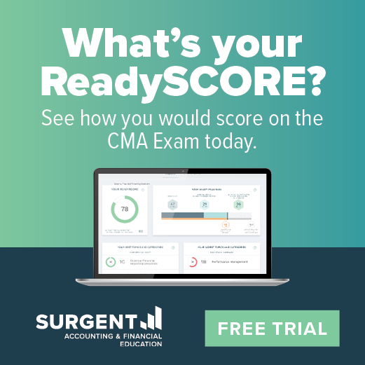 What's Your ReadyScore? Surgent Free Trial Ad