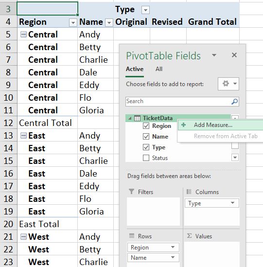 Excel: Reporting Text In A Pivot Table | Ima