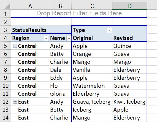 Excel: Reporting Text In A Pivot Table | Ima