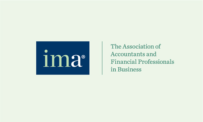 IMA's logo against green background