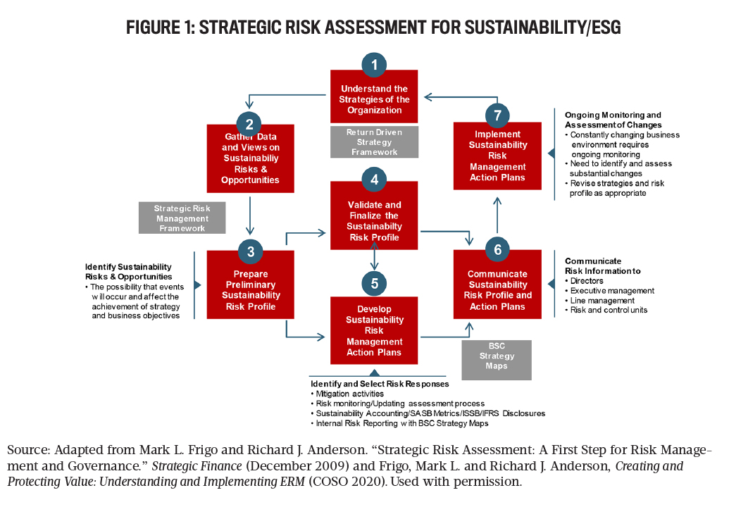 figure of a path to show strategic risk assessment for sustainability