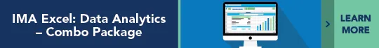 IMA Excel: Data Analytics - Combo Package