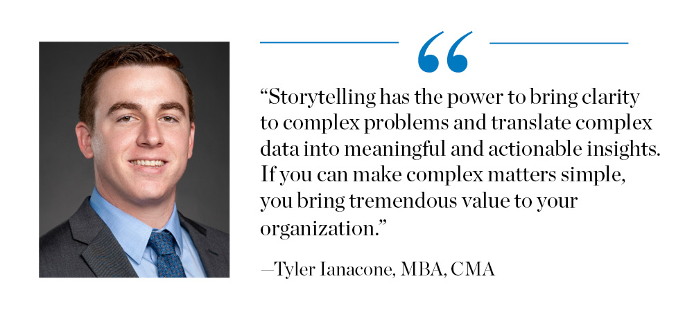 "Storytelling has the power to bring clarity to complex problems and translate complex data into meaningful and actionable insights. If you can make complex matters simple, you bring tremendous value to your organization."